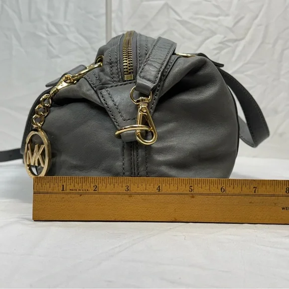 Michael Kors Charcoal Satchel with Gold Accents - Picture 14 of 15